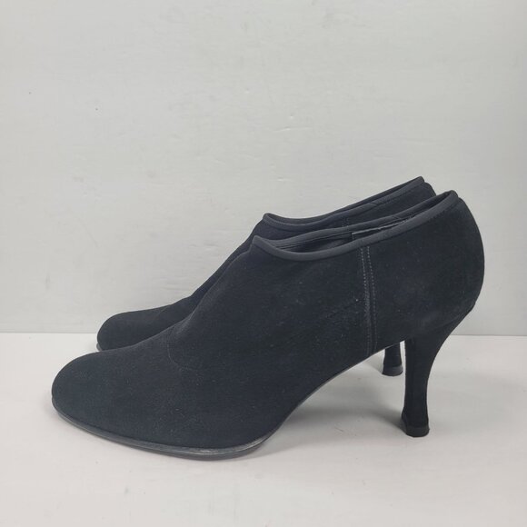 Stuart Weitzman Kitten Women's Black Suede High Heel Ankle Boots US Size 10 - Picture 2 of 9